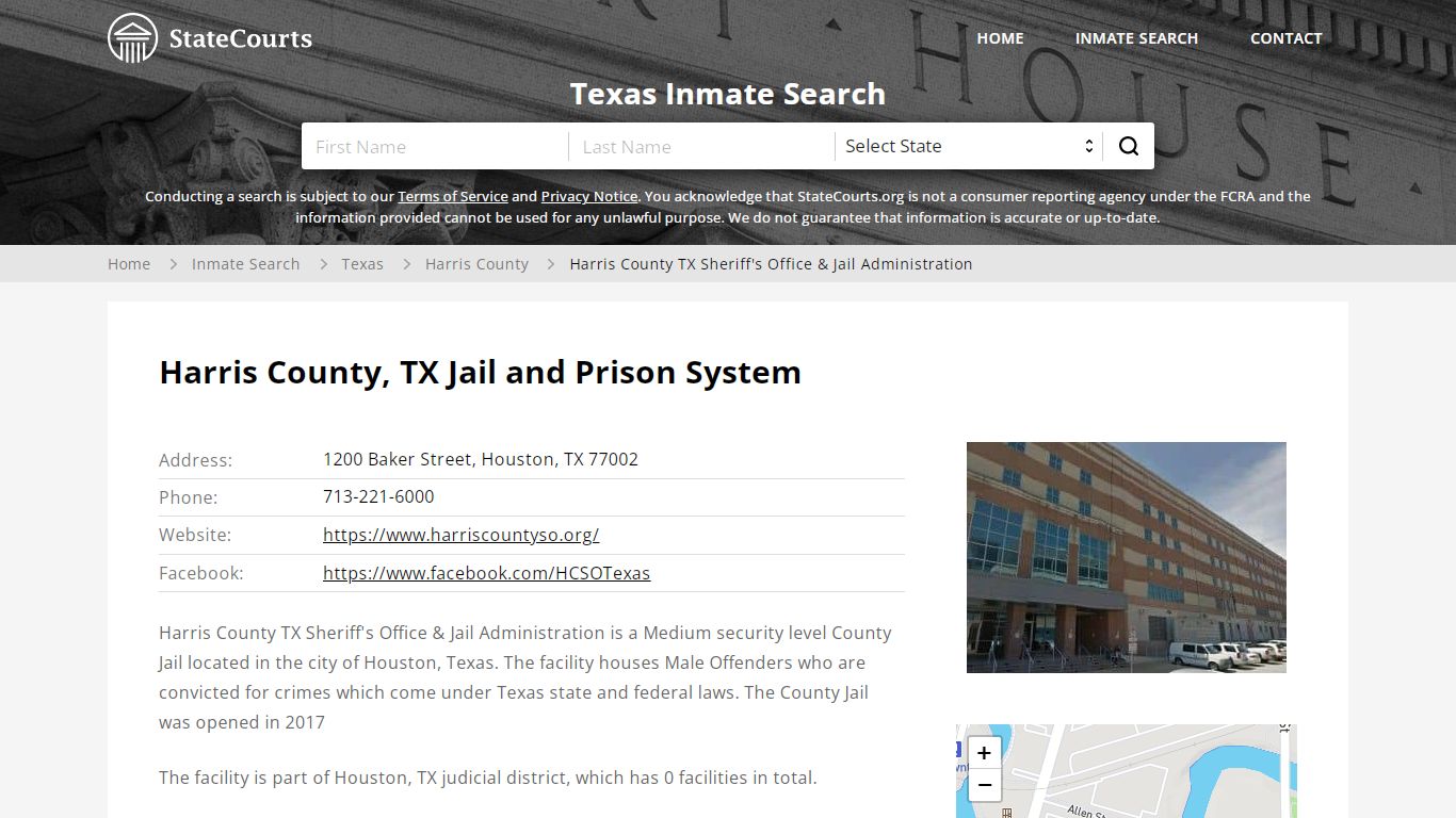 Harris County, TX Jail and Prison System - State Courts